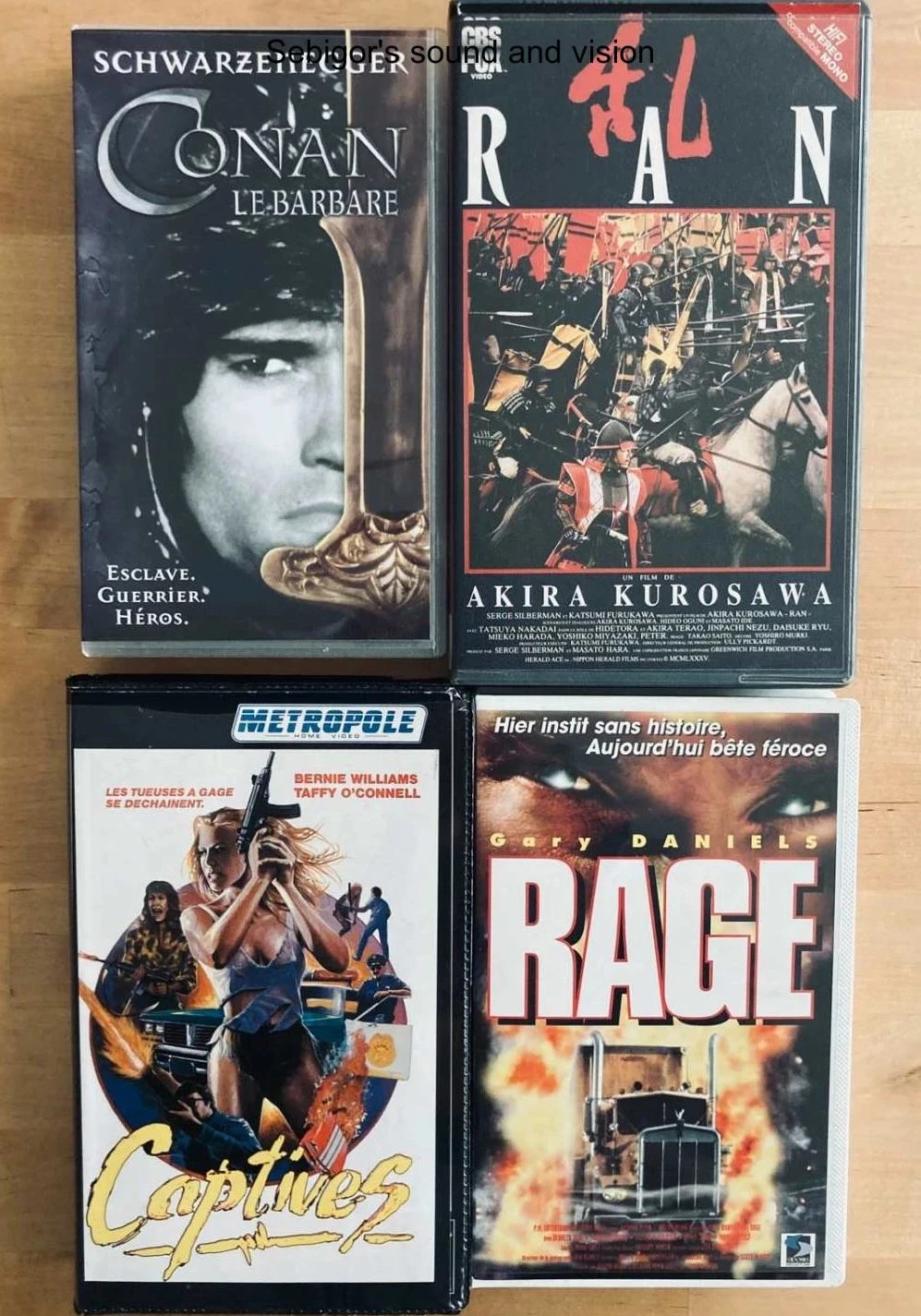 Lot 4 cassettes VHS cultes.